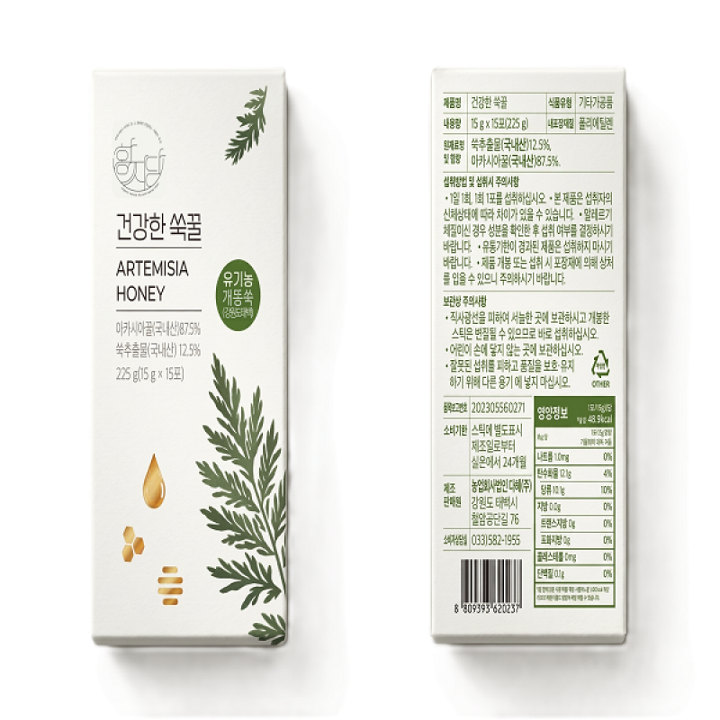 강원더몰,건강한 쑥꿀(15g x 15개입) / Healthy Artemisia Honey(15g x 15Sticks)